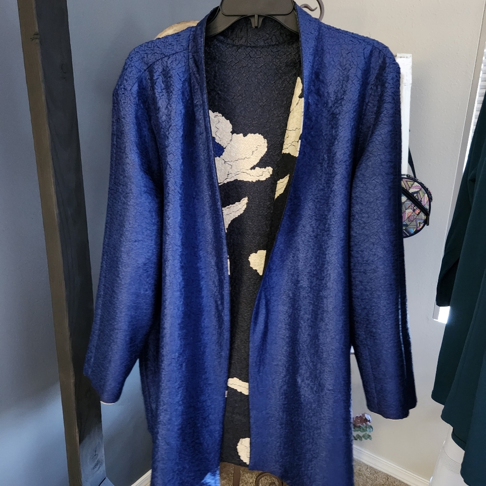 Jacket, Reversible Royal Blue, And Pattern. - image 1